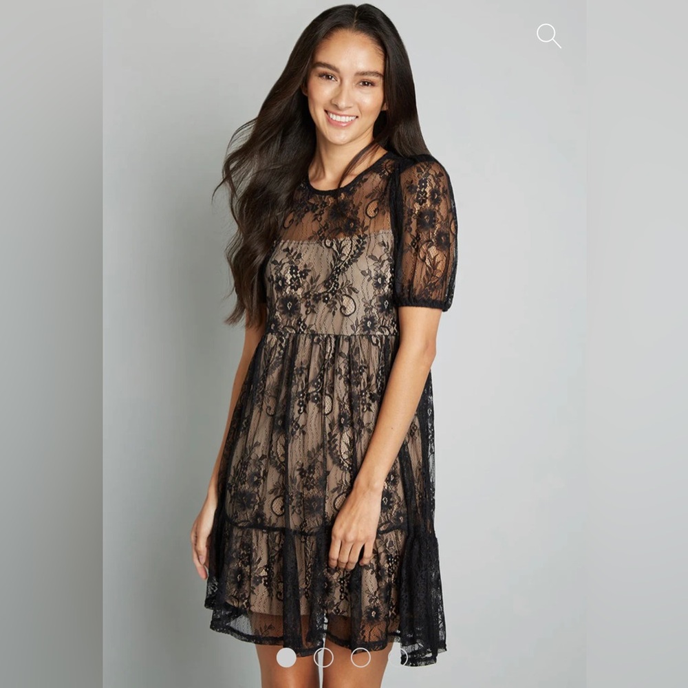 ModCloth Dainty Yet Daring Lace Babydoll Dress Size Medium NWT